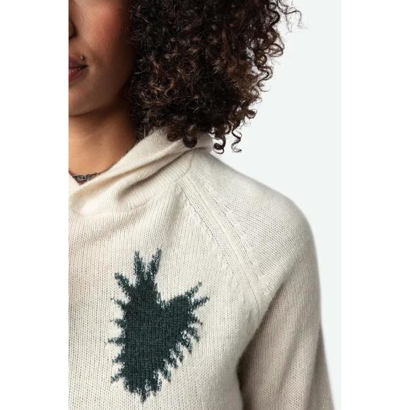 NEW ZADIG & VOLTAIRE moony cashmere sweater in flake - Picture 3 of 4